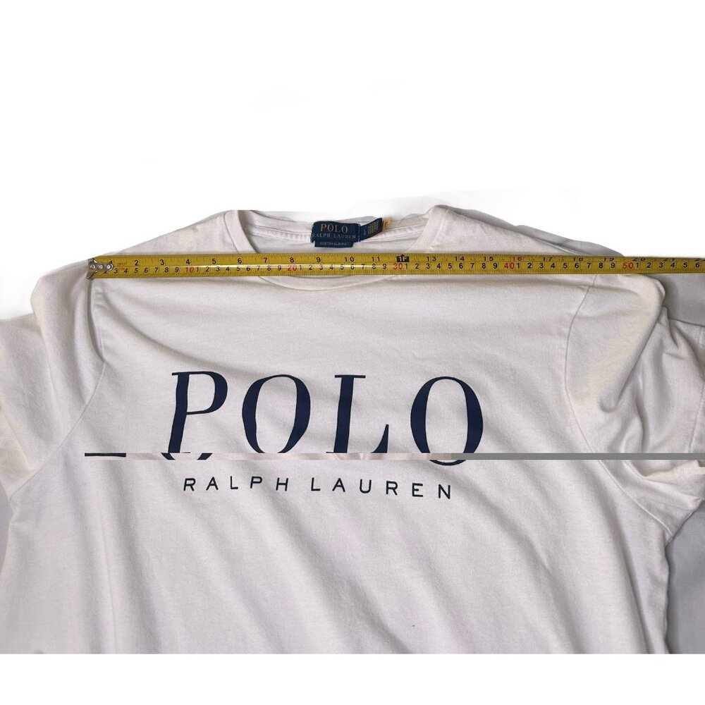 Polo Ralph Lauren Men's Custom Slim Fit Logo Jersey T- Shirt L White - Picture 7 of 8